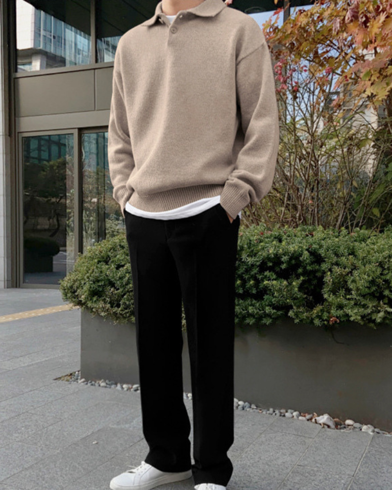 Maglione Mezza Zip in Lana per Uomini | Zenton