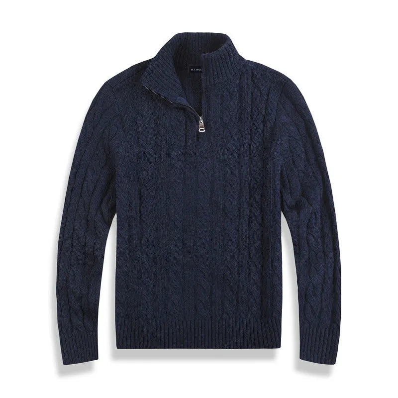 Maglione Mezza Zip per Uomini | Zylor Blu navy