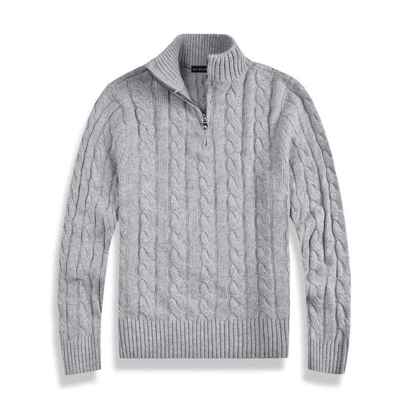 Maglione Mezza Zip per Uomini | Zylor Grigio