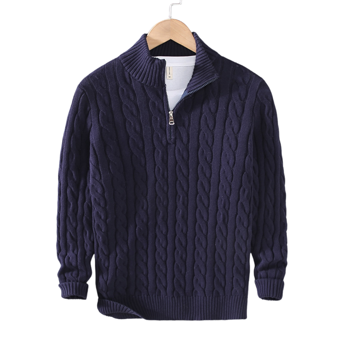 Maglione Mezza Zip per Uomini | Zynex Blu Navy