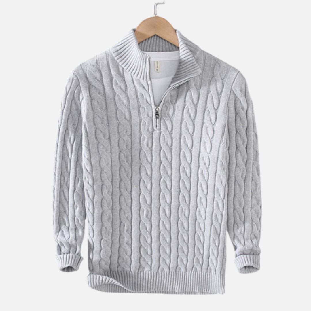 Maglione Mezza Zip per Uomini | Zynex Grigio