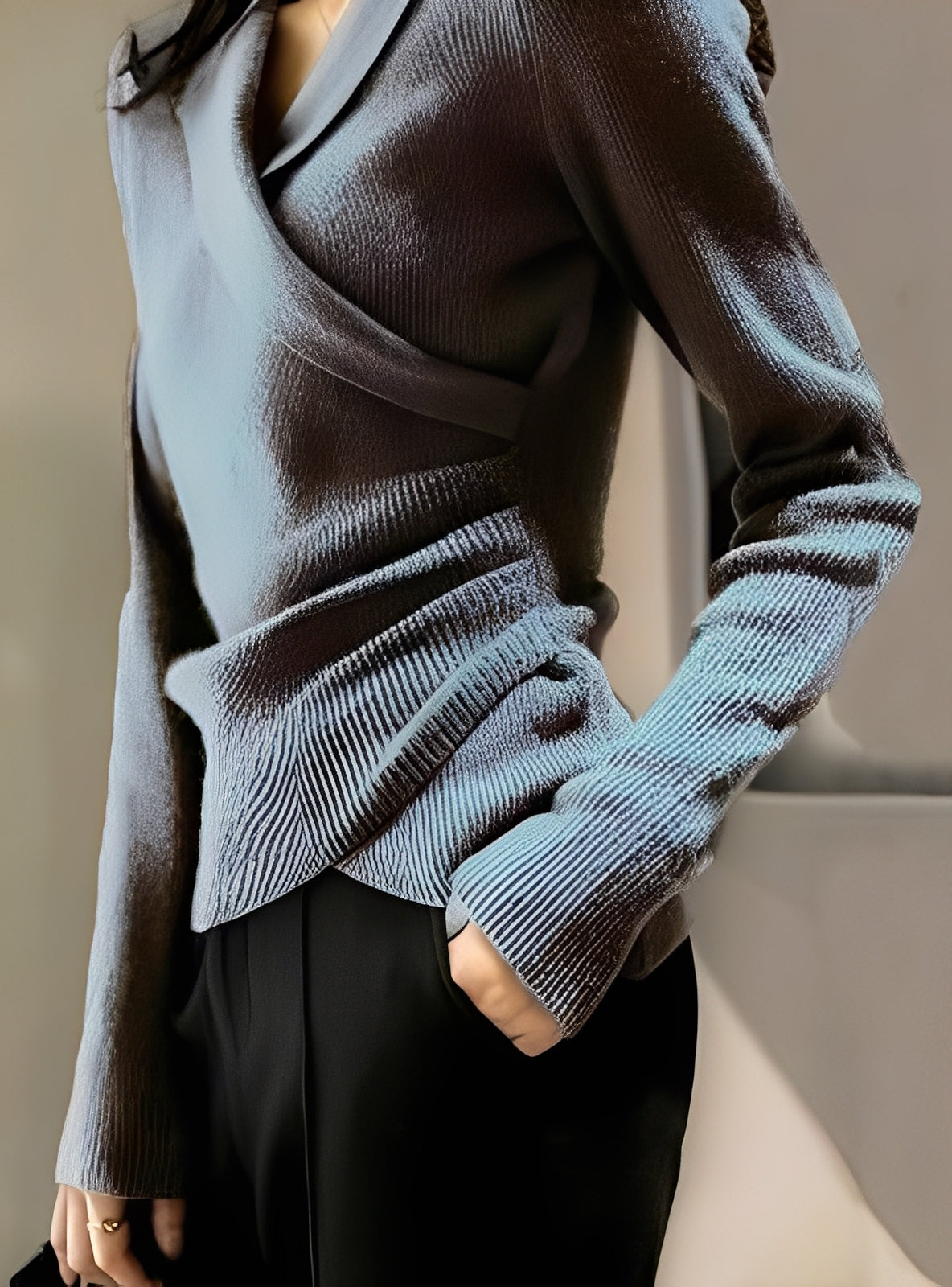 Maglione Classico Caldo Per Donna | Trelia Grigio