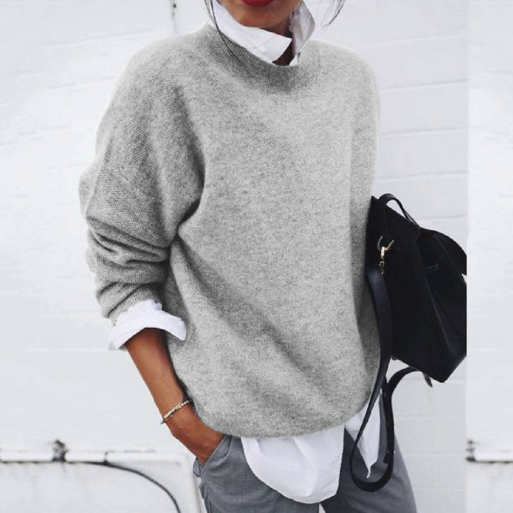 Maglione Oversize in Maglia Morbida per Donna | Andrea Grigio