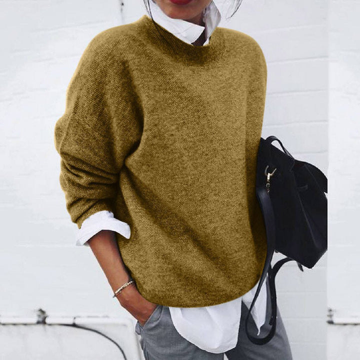 Maglione Oversize in Maglia Morbida per Donna | Andrea Senape