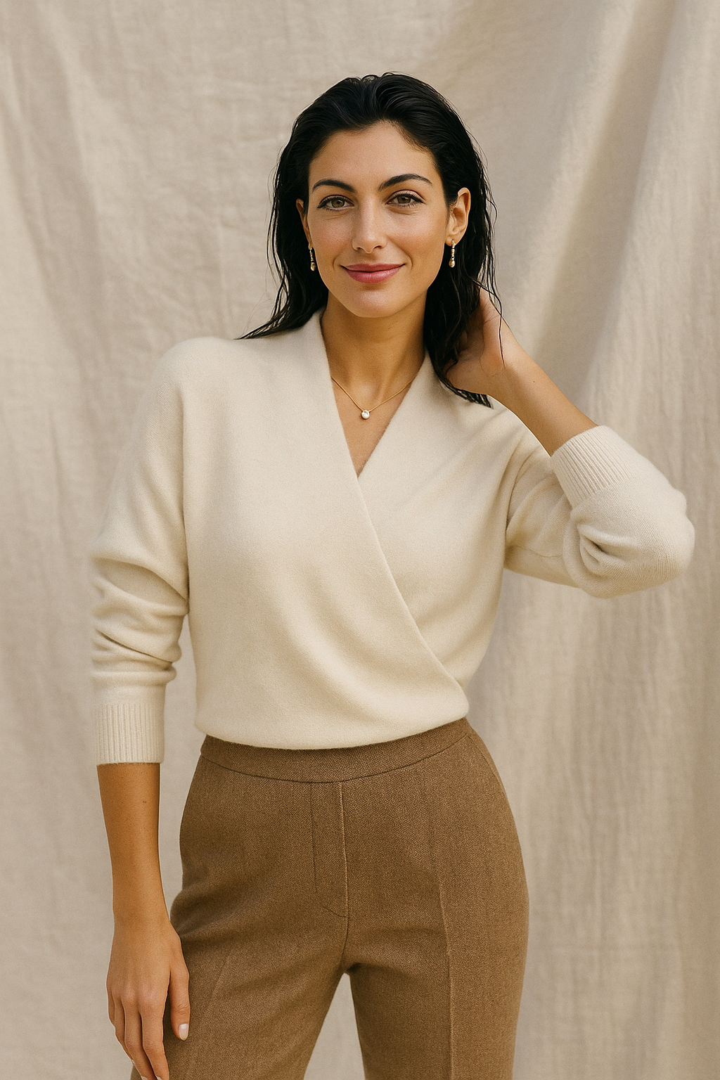 Maglione Comodo con Scollo a V da Donna | Meliora