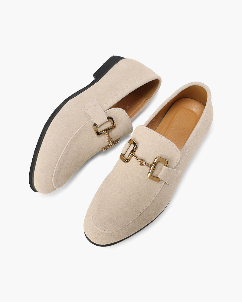 Marlo | Loafers Uomo Mocassini in Pelle Scamosciata con Morsetto Neri 8