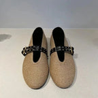 Marta | Donna Ballerine Mary Jane Khaki