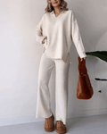 Marta | Set Due Pezzi Con Top e Pantaloni Albicocca