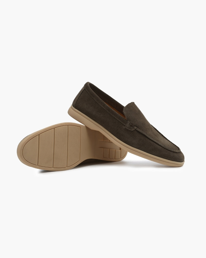 Mavero | Loafers Uomo Mocassini in Pelle Scamosciata Slip On