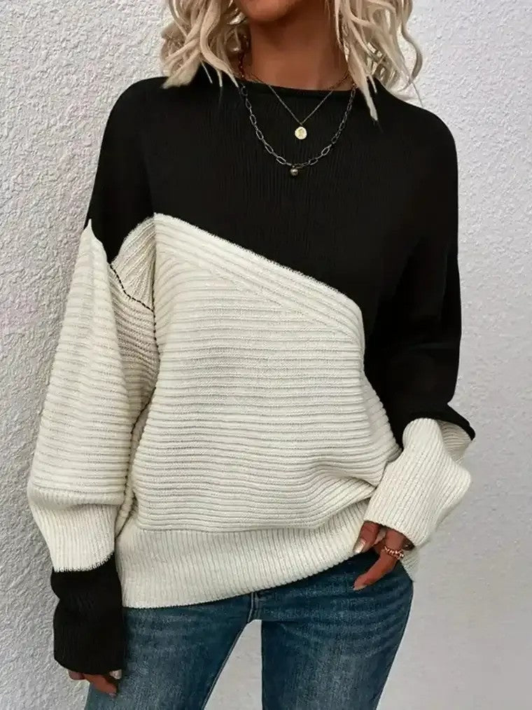 Mavlone | Maglione A Blocchi Di Colore Con Maniche Lunghe Nero