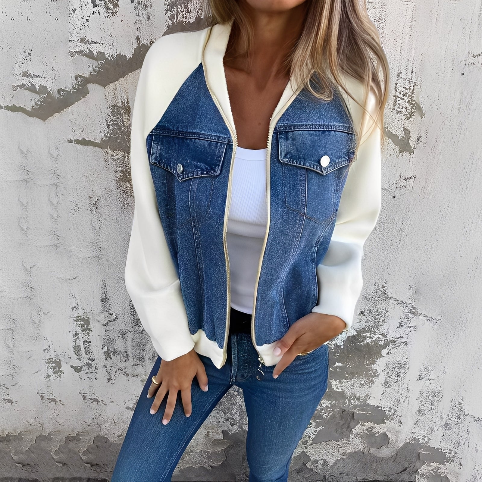 Mela | Giacca Di Jeans Blu