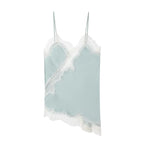 Mira | Top in Pizzo Senza Maniche Blu Cielo