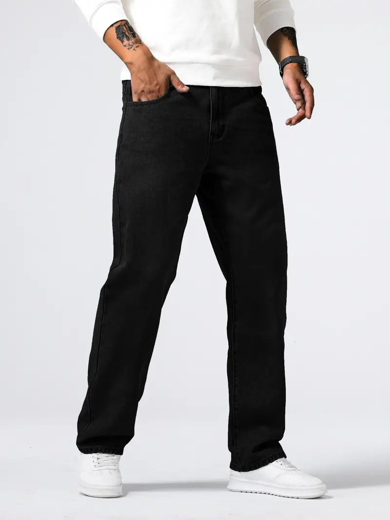 Edmun | Uomo Jeans Nero Elasticizzati Comodi Nero