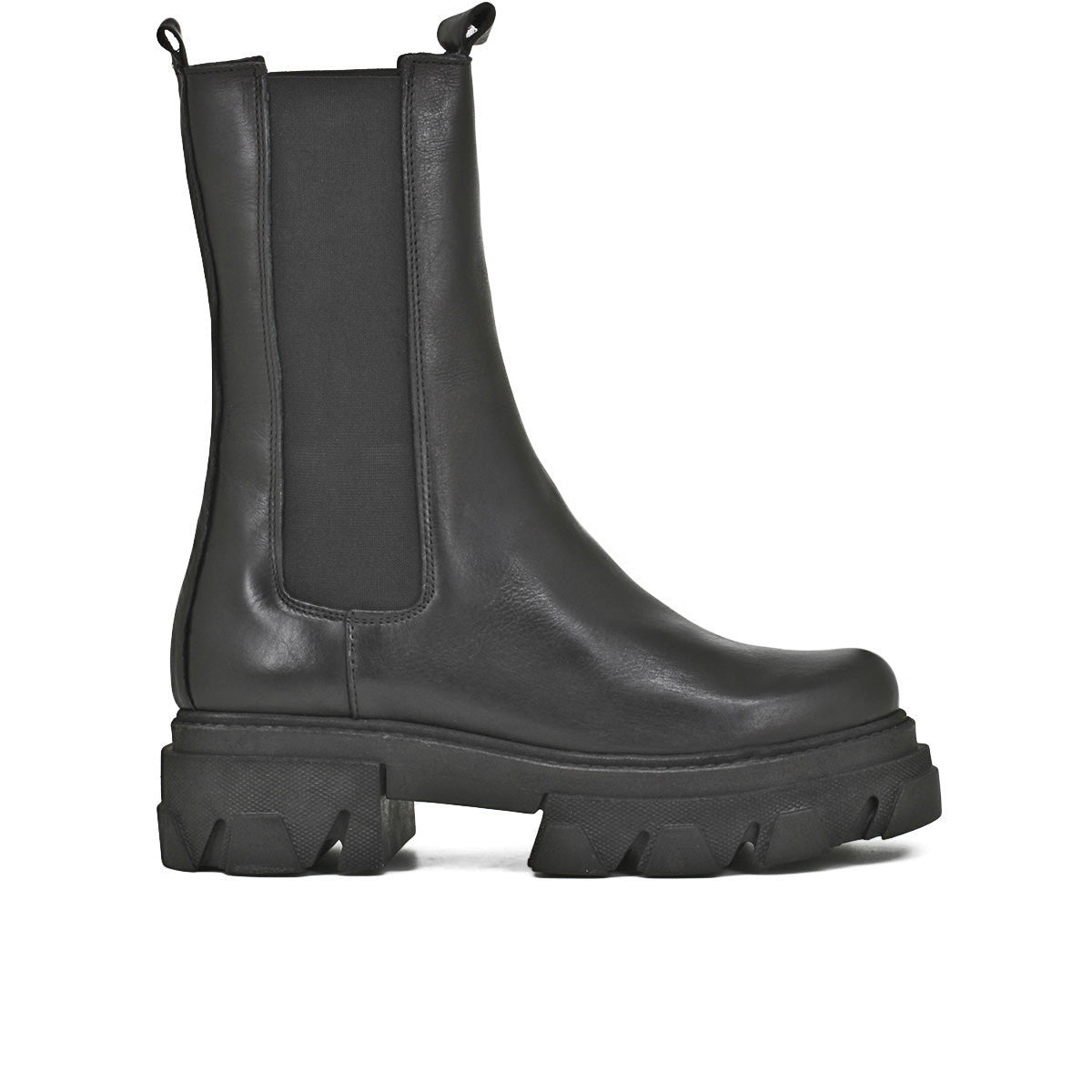 Nivra | Stivali Chelsea Alti In Pelle Nero