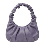 Borsa a spalla da donna con design moderno plissettato
