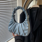 Borsa a spalla da donna con design moderno plissettato