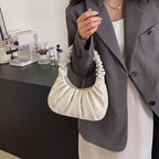 Borsa a spalla da donna con design moderno plissettato