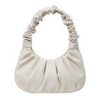 Borsa a spalla da donna con design moderno plissettato