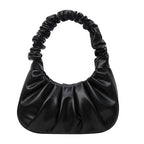 Borsa a spalla da donna con design moderno plissettato