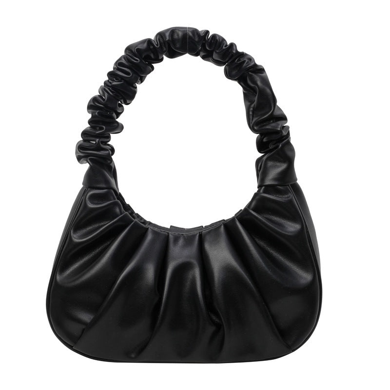 Borsa a spalla da donna con design moderno plissettato