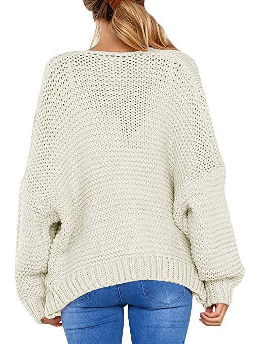 Dame chunky kabelstrikket cardigan til afslappet lag-på-lag look