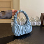 Borsa a spalla da donna con design moderno plissettato