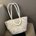 Borsa intrecciata colorata da donna con interno spazioso