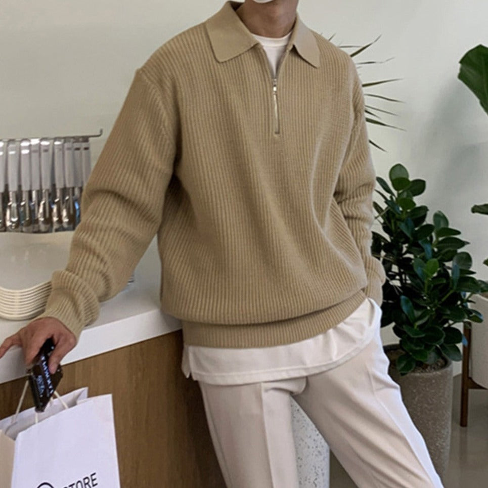 Maglione Con Zip per Uomini | Trevix Kaki