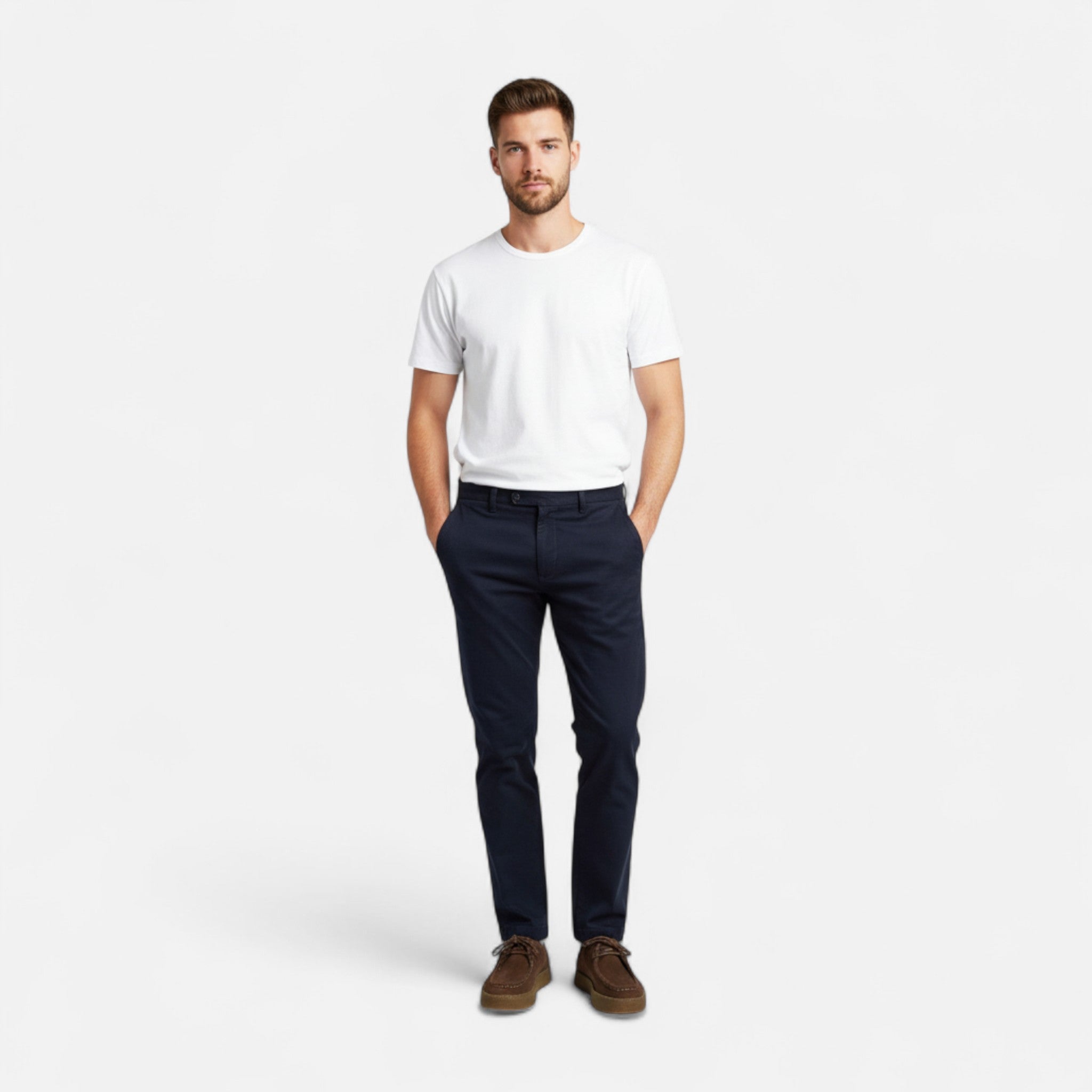 Orlen | Mocassini Uomo Scarpe Oxford in Pelle Scamosciata Marroni