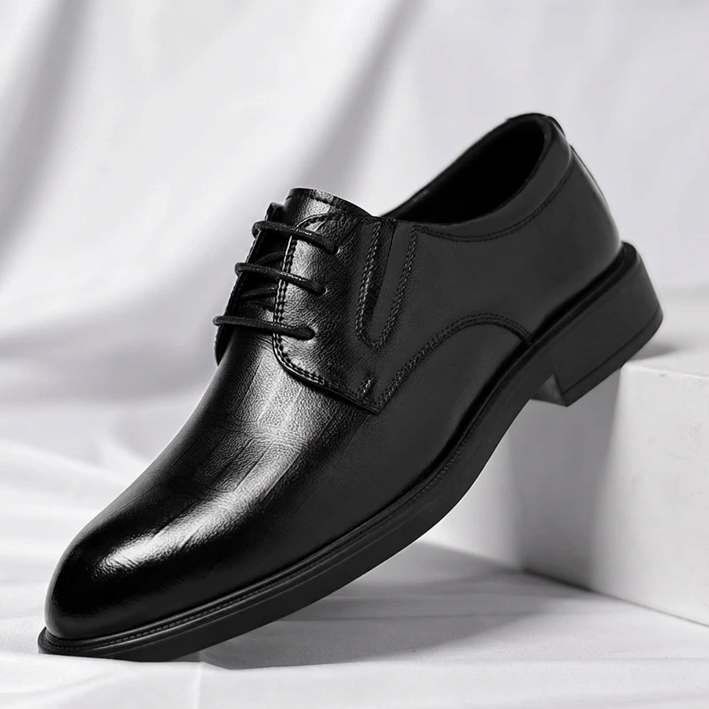 Owen | Scarpe Eleganti in Pelle Per Uomo Oxford Nera Stringate 4
