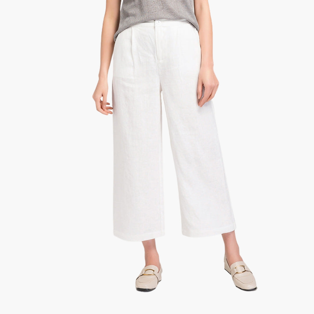 Palora | Pantaloni Cropped a Gamba Larga da Donna