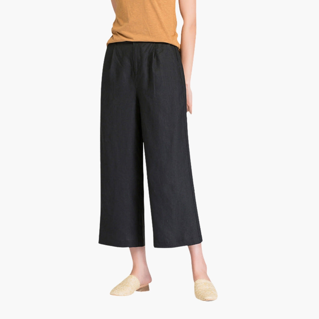 Palora | Pantaloni Cropped a Gamba Larga da Donna