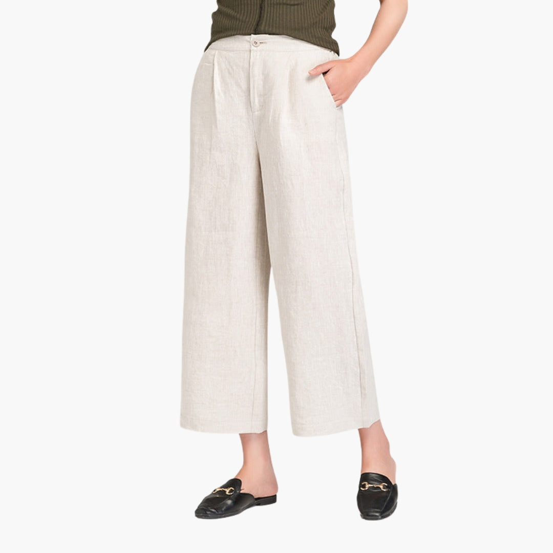 Palora | Pantaloni Cropped a Gamba Larga da Donna 7