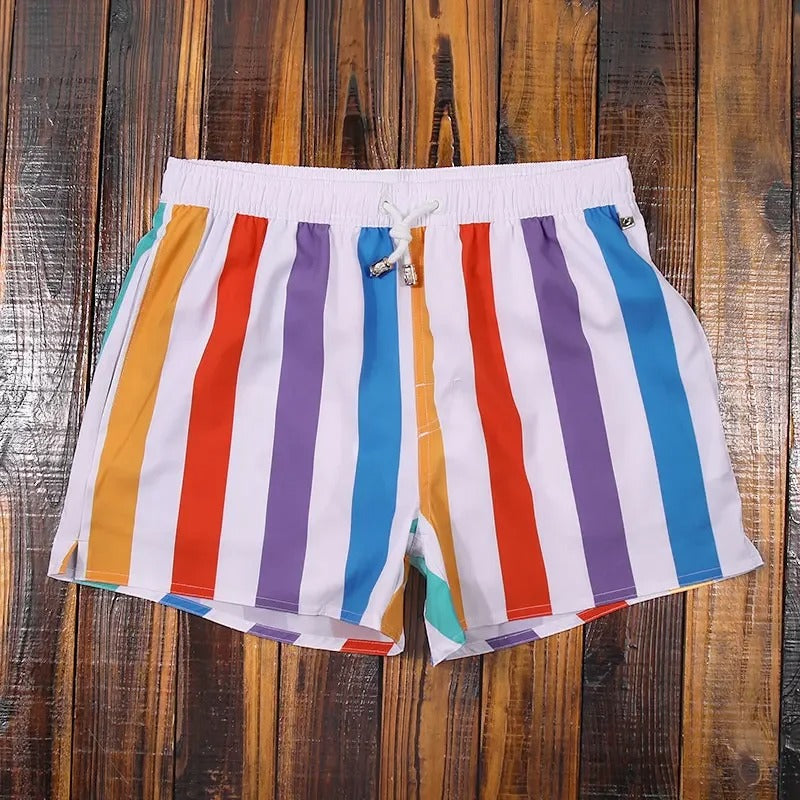 Panta | Pantaloni Corti a Righe Marittime Multicolore