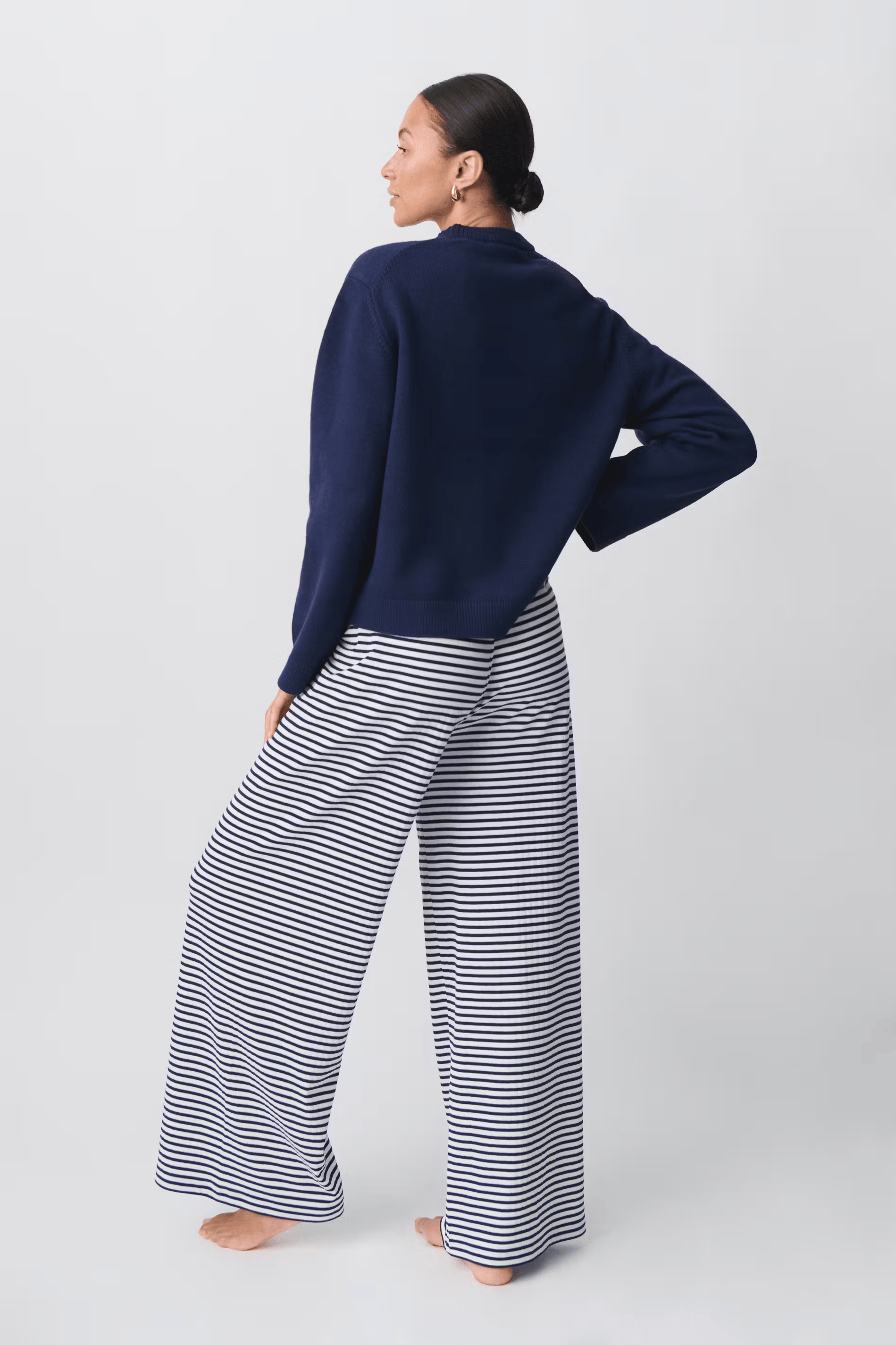 Panta | Pantaloni Coulisse Stampa Righe Orizzontali