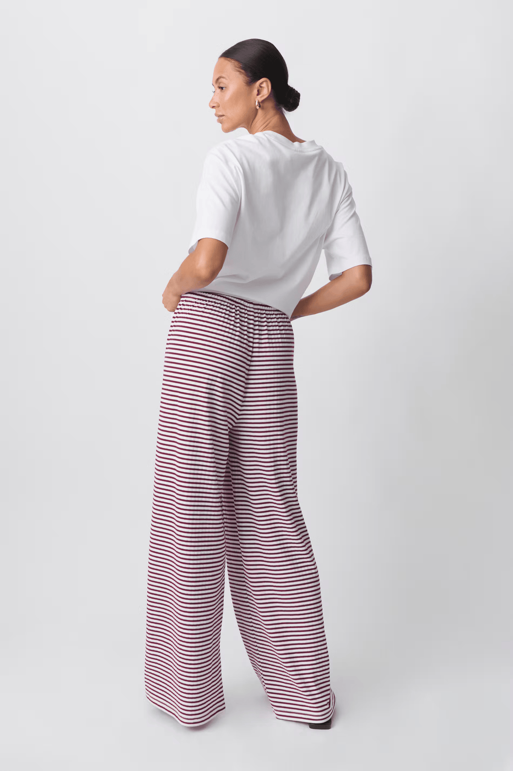Panta | Pantaloni Coulisse Stampa Righe Orizzontali