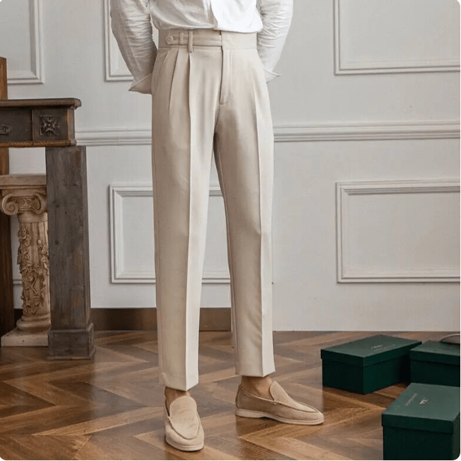 Pantaloni con Fasce Regolabili per Uomini | Rynex Beige