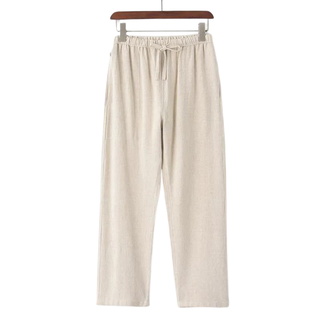 Pantaloni di Lino da Uomo | Rico Beige