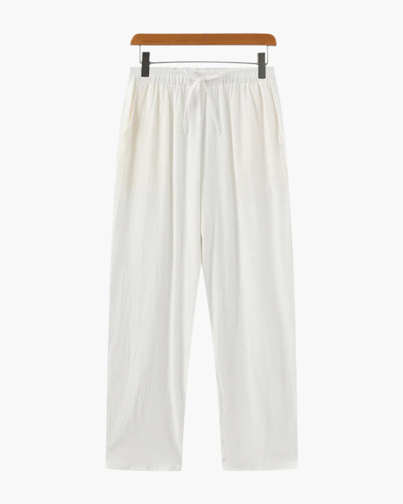 Pantaloni in Lino per Uomini | Zandiro Bianco