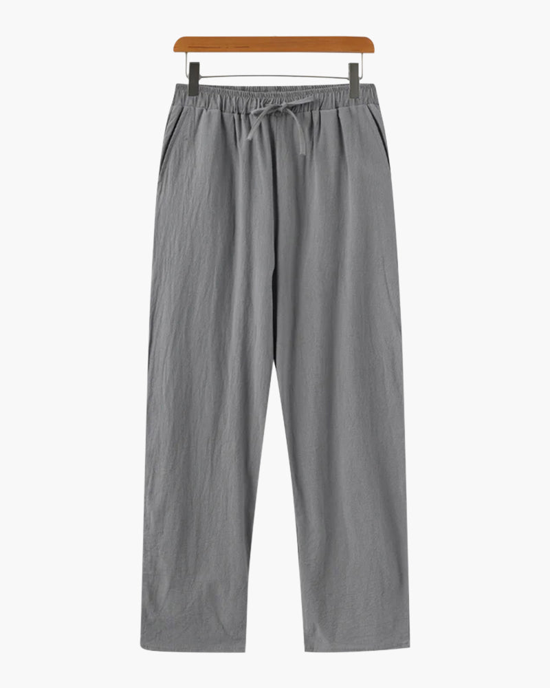 Pantaloni in Lino per Uomini | Zandiro Grigio