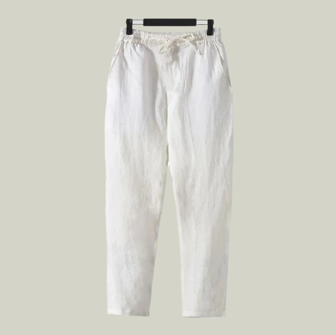 Pantaloni in Lino per Uomini | Zantor Bianco