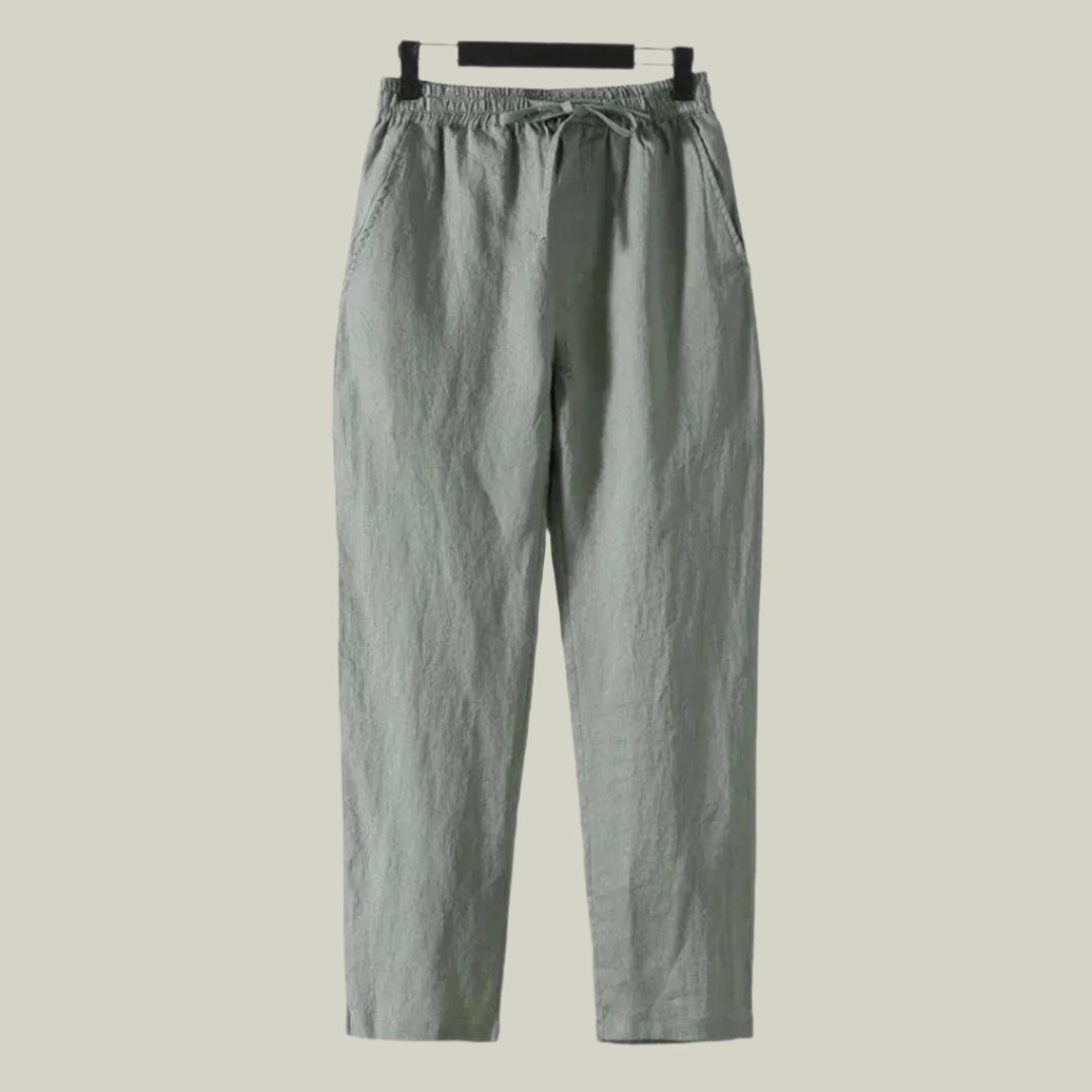 Pantaloni in Lino per Uomini | Zantor Verde