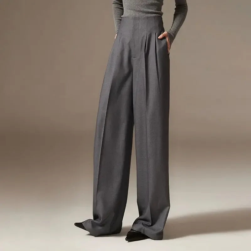 Pantaloni Donna a Vita Alta Gamba Larga | Francesca