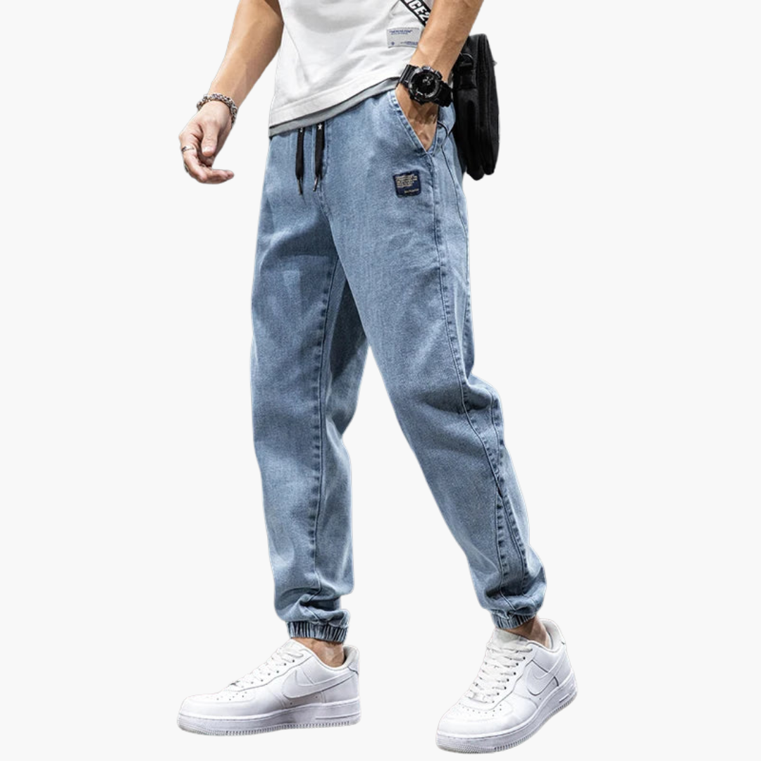 Pantaloni Jogger in Denim Stile Urbano Per Uomo | Zelvian