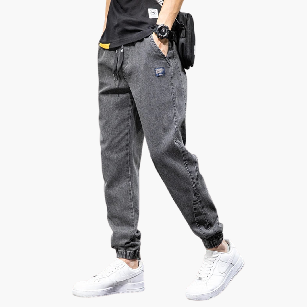 Pantaloni Jogger in Denim Stile Urbano Per Uomo | Zelvian