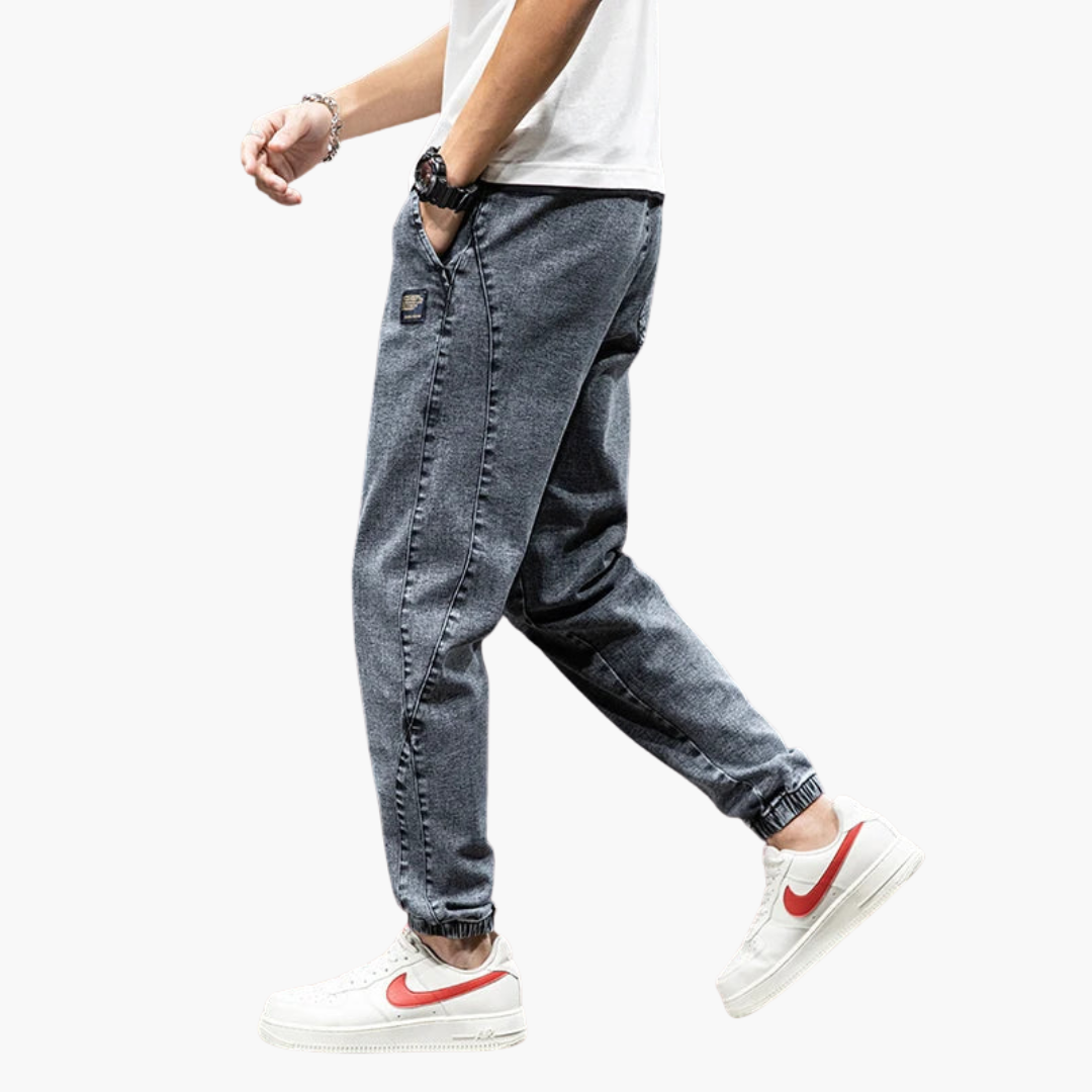Pantaloni Jogger in Denim Stile Urbano Per Uomo | Zelvian
