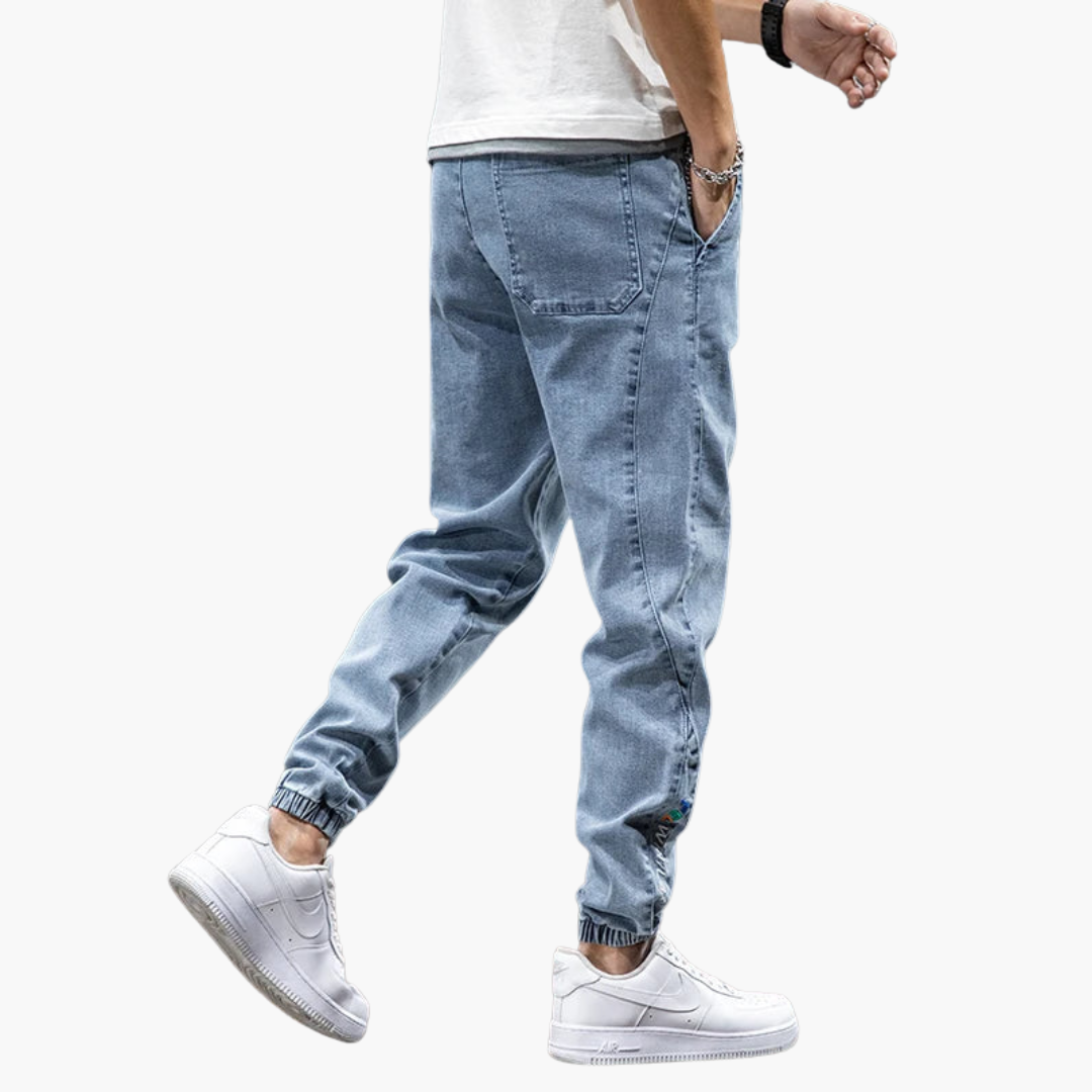 Pantaloni Jogger in Denim Stile Urbano Per Uomo | Zelvian