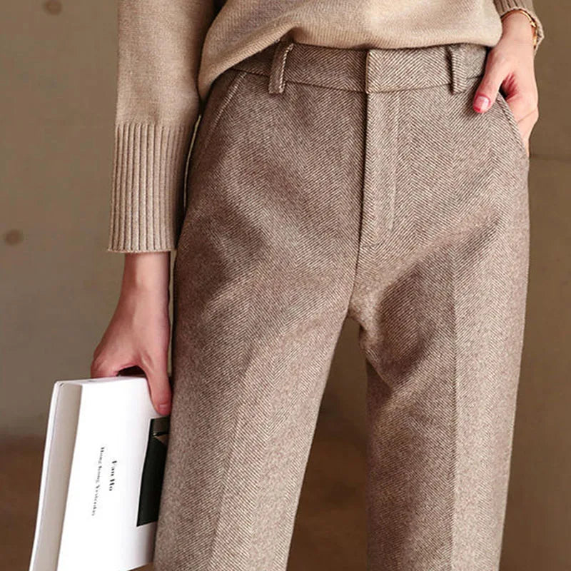 Pantaloni da Donna a Gamba Dritta in Lana | Geneva