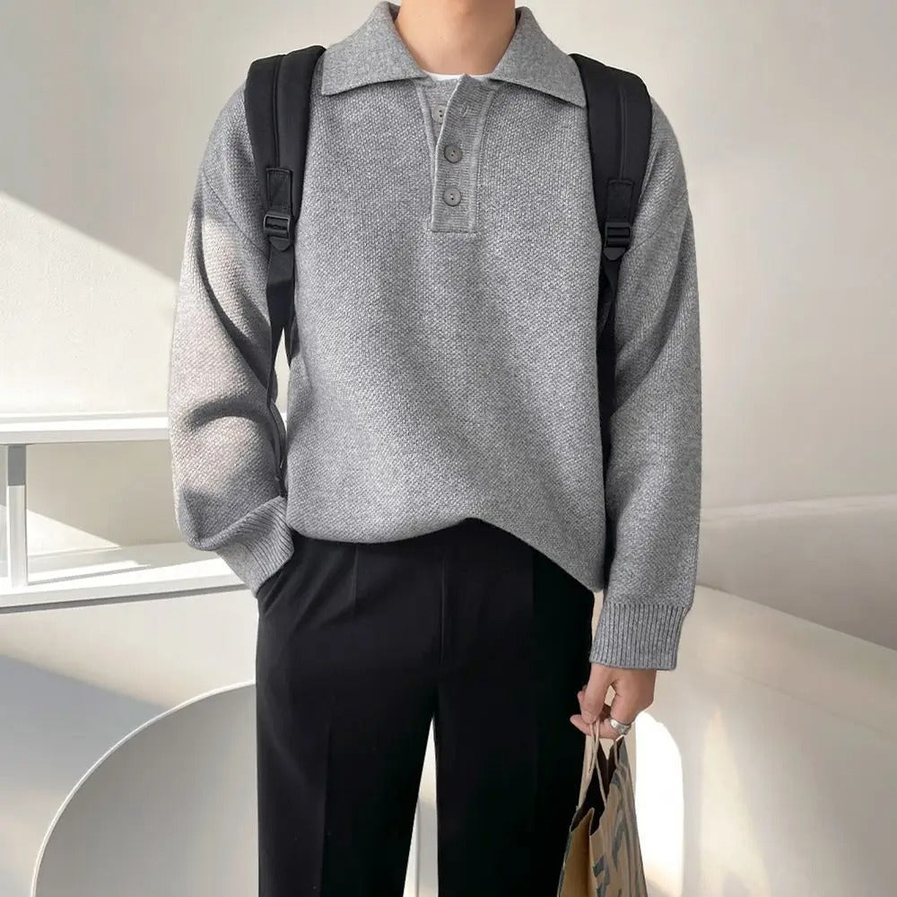 Polo Maglione per Uomini | Zentrox Grigio