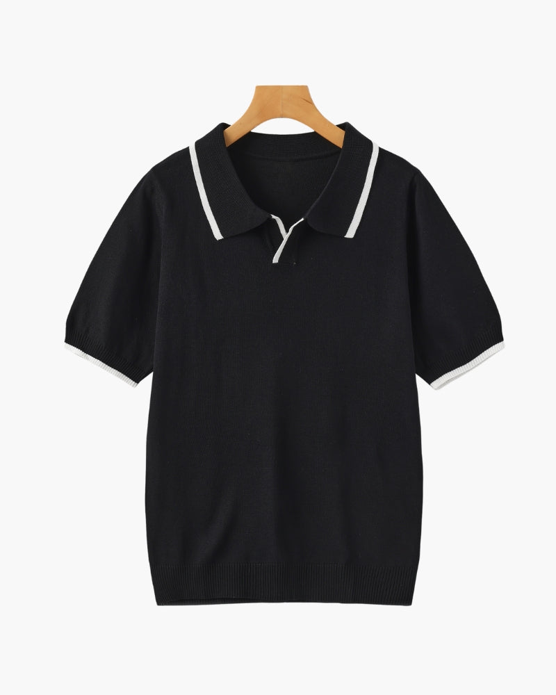 Polo Uomo Classica con Dettagli | Trevex Nero